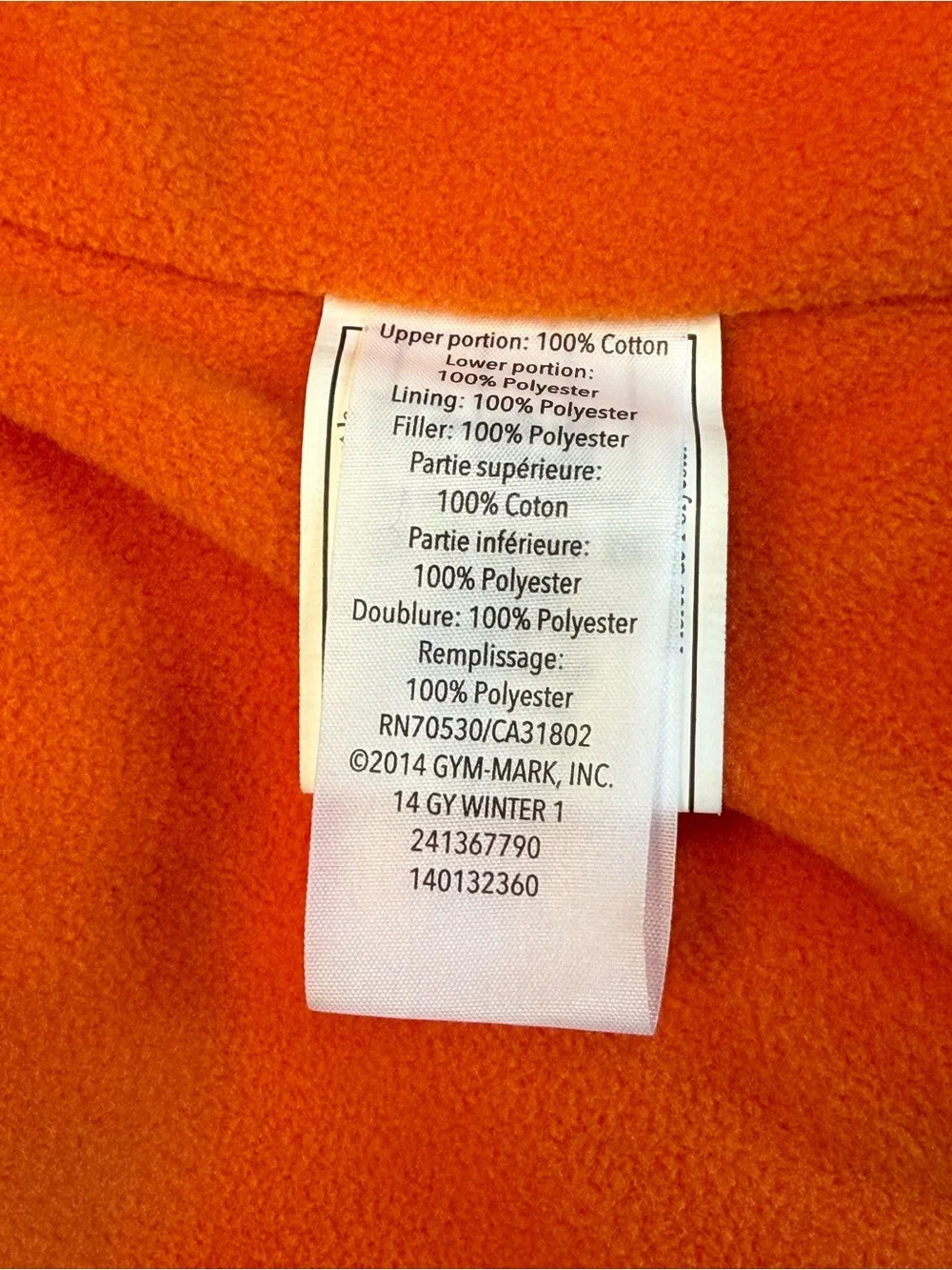 Gymboree Orange Puffer Vest with Navy Corduroy Trim | 12-24 Months | EUC